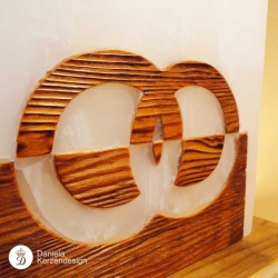 Hochzeitskerze Exklusiv extralight Fichte Altholz