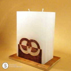 Hochzeitskerze Exklusiv extralight Fichte Altholz