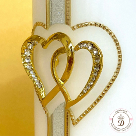 Hochzeitskerze Doppelherz