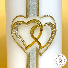 Hochzeitskerze Doppelherz