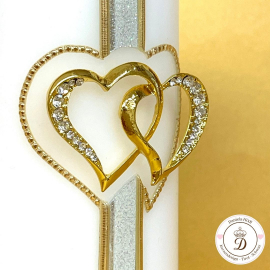 Hochzeitskerze Doppelherz