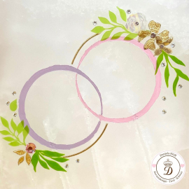 Hochzeitskerze romantische Ringe