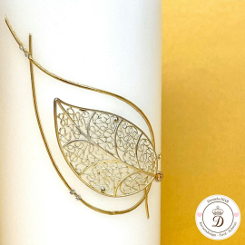 Kerze mit Silberblatt