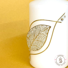 Kerze mit Silberblatt