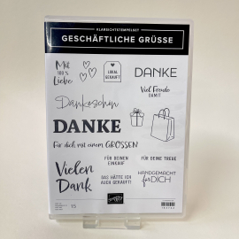 Stempelset Geschäftliche Grüsse