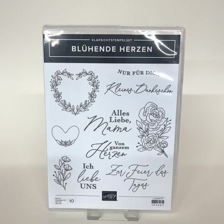 Stempelset Blühende Herzen