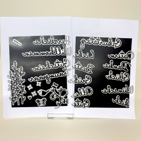 Stanzteile Schön geschrieben