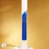 Taufkerze Tautropfen blau
