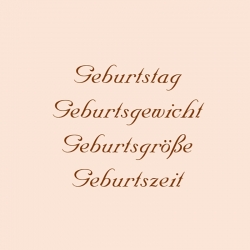Geburtsdaten auf Taufkerze