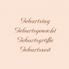 Geburtsdaten auf Taufkerze